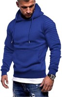 Men's Casual Athletic Pullover, Blue, M