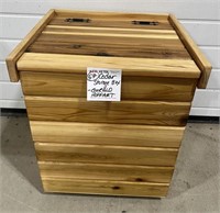 Cedar Storage Box. Donated by Gerald Hoffart