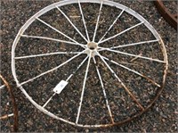 Steel Wheel, Painted White, 54"