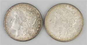 1888 & 1897 90% Silver Morgan Dollars.