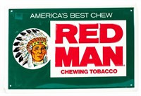 Vintage Red Man Chewing Tobacco Advertising Sign
