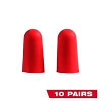 Red Disposable Earplugs (10-Pack)  32 dB Rating