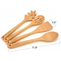 Bamber 4 Pieces Wooden Spoons For Cooking 4PK
