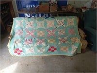 Beautiful full size quilt little rough on the