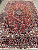 Kashan Hand Woven Rug 7.10 x 13 ft