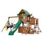 Wood Complete Swing Set with Monkey Bars