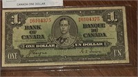 1937 BANK OF CANADA $1.00 NOTE W/M6104375