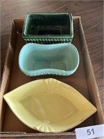 Roseville Teal Pattern, California Yellow Planter,