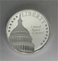 ONE TROY OUNCE 999 FINE SILVER  U.S CAPITOL