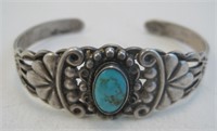 Navajo SS & Turquoise Bracelet - Tested