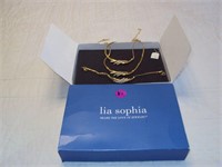 Lia Sophia Lot - 2 Necklaces & Matching Bracelet