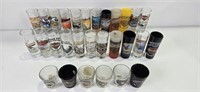 Large Lot of Harley Davidson Shot Glasses. Some