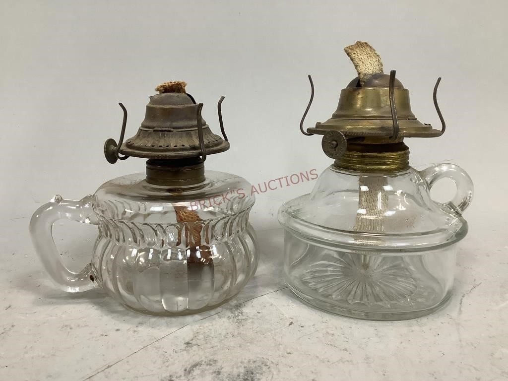 Clear Glass Oil Lamp Bases