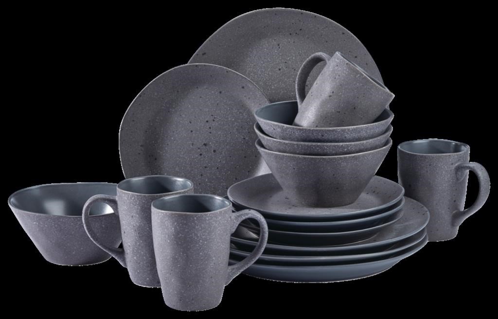 NEW CANVAS SUTTON 16PC STONEWARE DINNERWARE SET