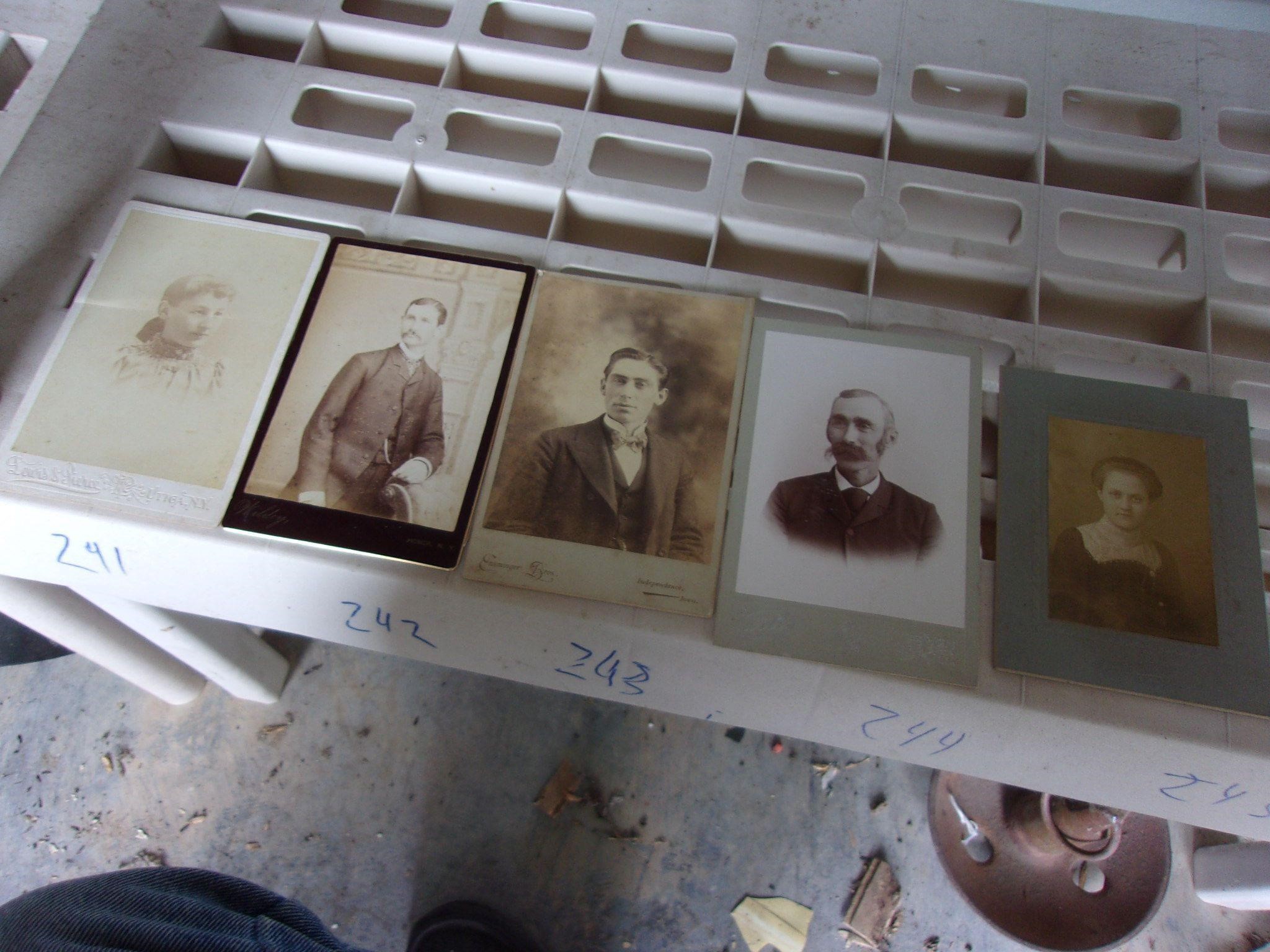 antique cabinet card lot homer etc