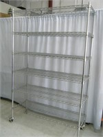 6 ft tall 4 ft wide 6-Tier Shelving ~ bent caster