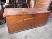 antique wood trunk w authentic dovetail corners