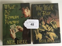 Neil Bell. Lot of Two 1st Editions in DJ's.