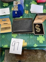 2 NOS money clips and wallet