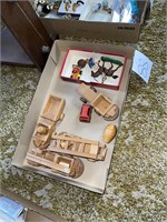 wooden toy cars and mixed toys lot