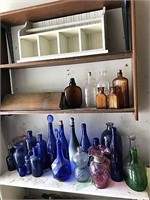 Colored Glass Bottles and Vases