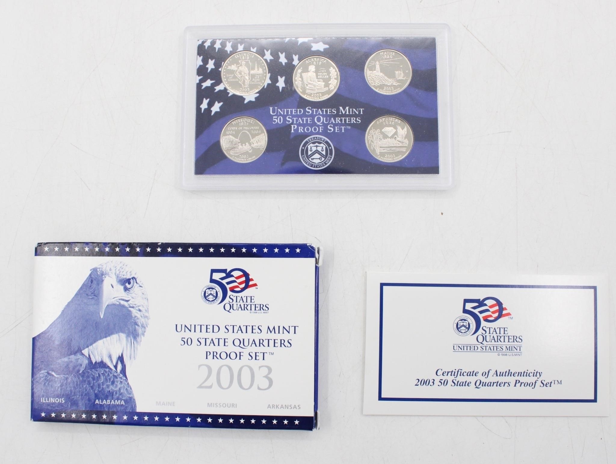 2003 US Mint 50 States Quarter Proof Set