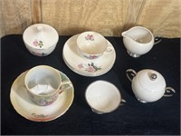 China Lot 10 Pieces Rose Mugs, Plates, Containers