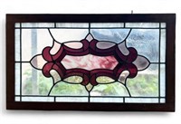 Vintage Leaded Stained Glass Window.