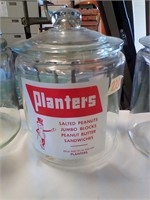 Planters Glass cracker jar w/ lid