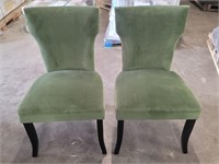 Olive Green Upholstered Dining Chairs
