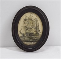 The Bonhomme Richard Scrimshaw Plaque 6"