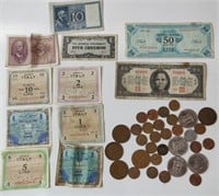 Assorted Collectible Banknotes & Coins