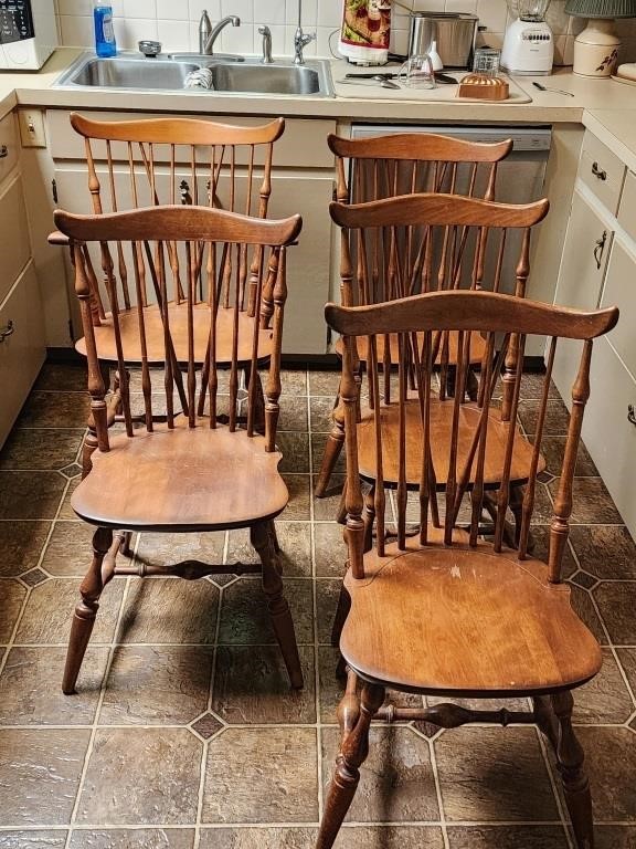 Set of 5 Nichols & Stone Heirloom Fiddleback Chair
