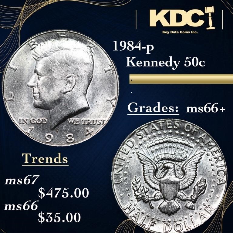 1984-p Kennedy Half Dollar 50c Grades GEM++ Unc