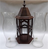 Decorative Wood Cage & Hurricane Lamp Shades