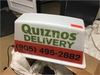 Illuminated Quiznos Delivery Car Tops