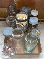 12 Mason Jars - Variety of Sizes (Some with and