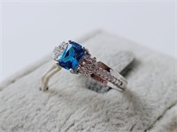 .925 Aquamarine Ring