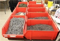 **WEBSTER,WI** (7) Bins of Assorted Nails & (1) w/