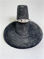 Sterling "Diamond" Ring 2 Grams Size 6.75