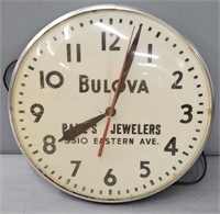 Bulova Paul's Jewelers Advertising Clock