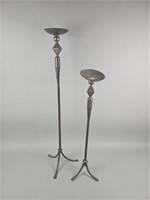 Vintage Tall Wrought Iron Candlesticks