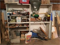 Group lot: 4 metal shelving cabinets