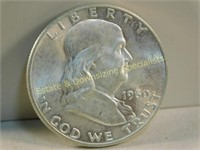 1960 Silver Uncirculated Franklin US Half Dollar