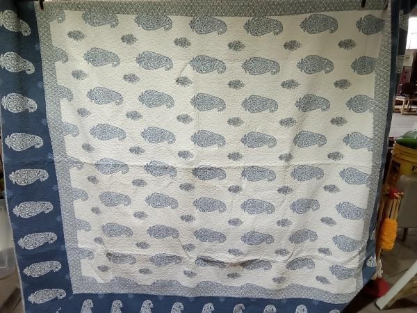 Blue and White paisley Quilt