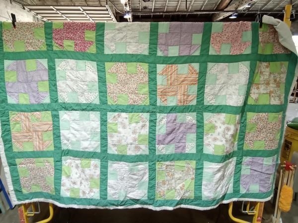 Green Twin size quilt