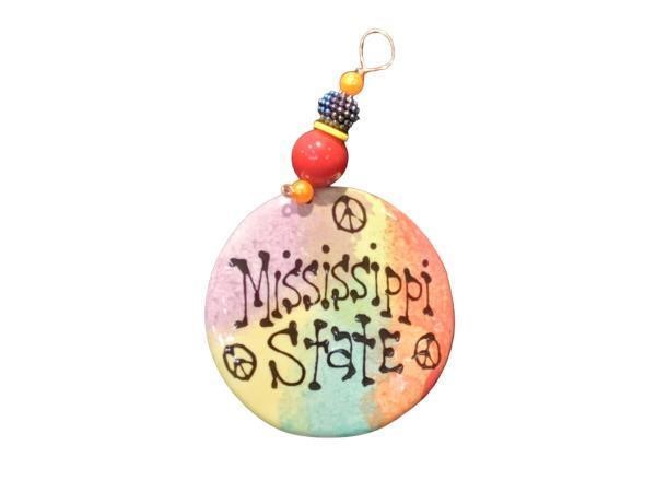 Mississippi State® Hand Painted Ornament with Hand