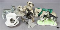 Schnauzer Dog Figurines+ 11 Pc