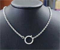 Sterling Silver Circle Pendant Necklace