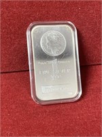 1oz .999 FINE SILVER MORGAN DEISGN SOLID BAR